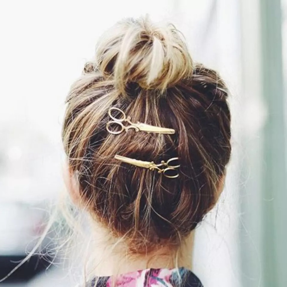 2 Pcs Decorative Scissor Hair Pins - Picture 4 of 13